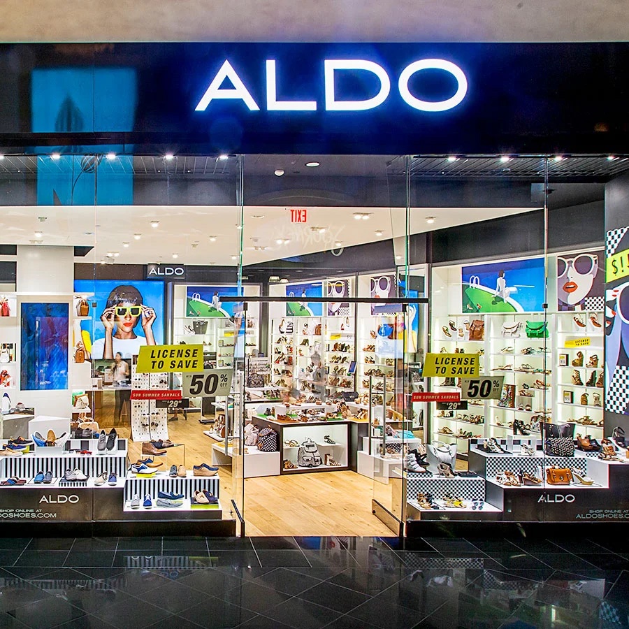 Front of Aldo store inside of Miracle Mile Shops