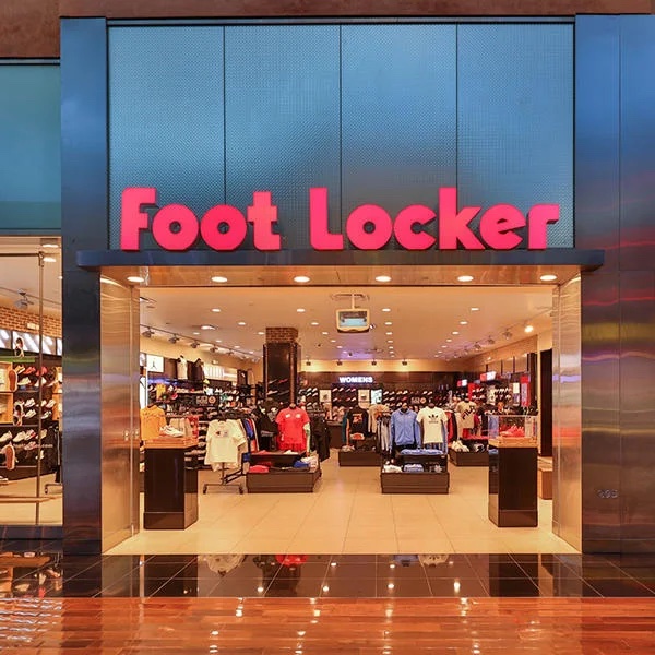 Entrance to Foot Locker shop inside of Miracle Mile Shops